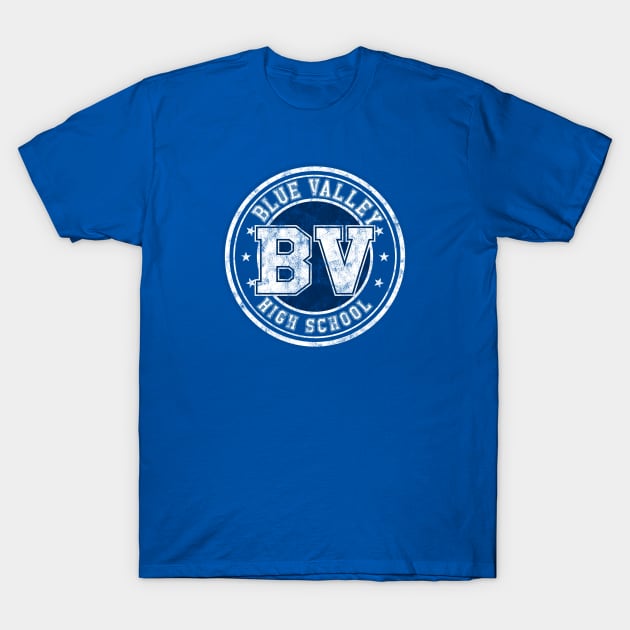 Blue Valley High School (Worn) T-Shirt by Roufxis